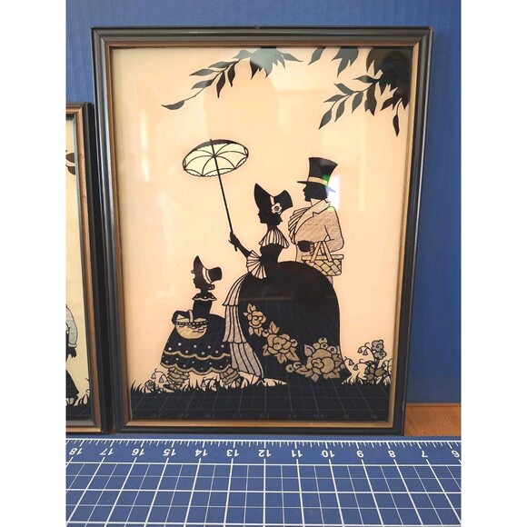 VTG Butterfly Effect Silhouette Colonial Sweethearts & Colonial Holiday Pictures - Picture 3 of 10